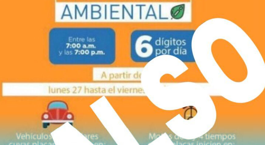 No respire cuento con la cadena falsa del Pico y Placa Ambiental