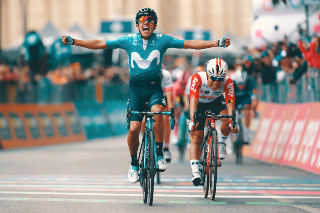 Miguel angel lopez salvo una etapa accidentada en el giro