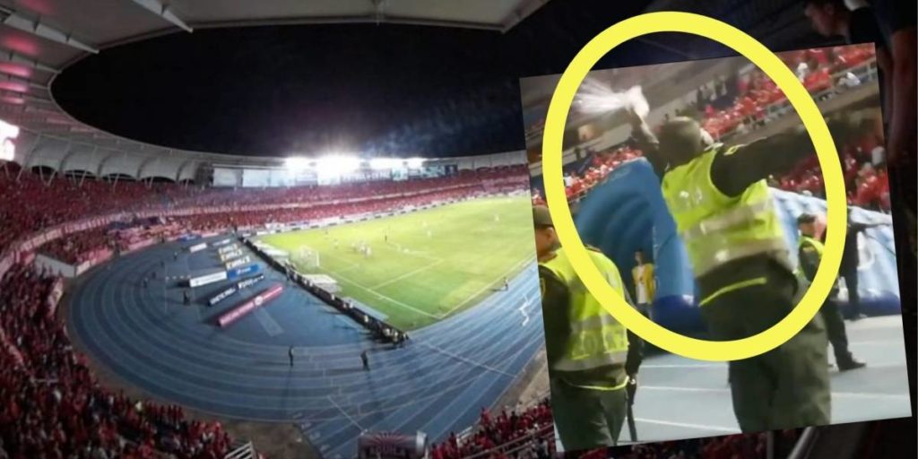 Un policía se disfrazó de Fariñez para salvar a Pinto de un botellazo policia se disfrazo de fariñez para evitar un botellazo a jorge luis pinto