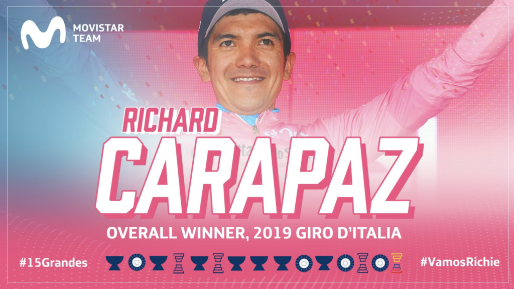 richard carapaz primer ecuatoriano en ganar un giro de italia