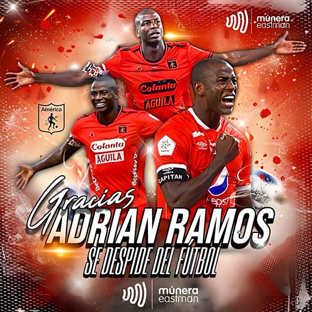 ADRIÁN RAMOS SE DESPIDE DEL AMÉRICA Y LE PONE FIN A SU CARRERA PROFESIONAL